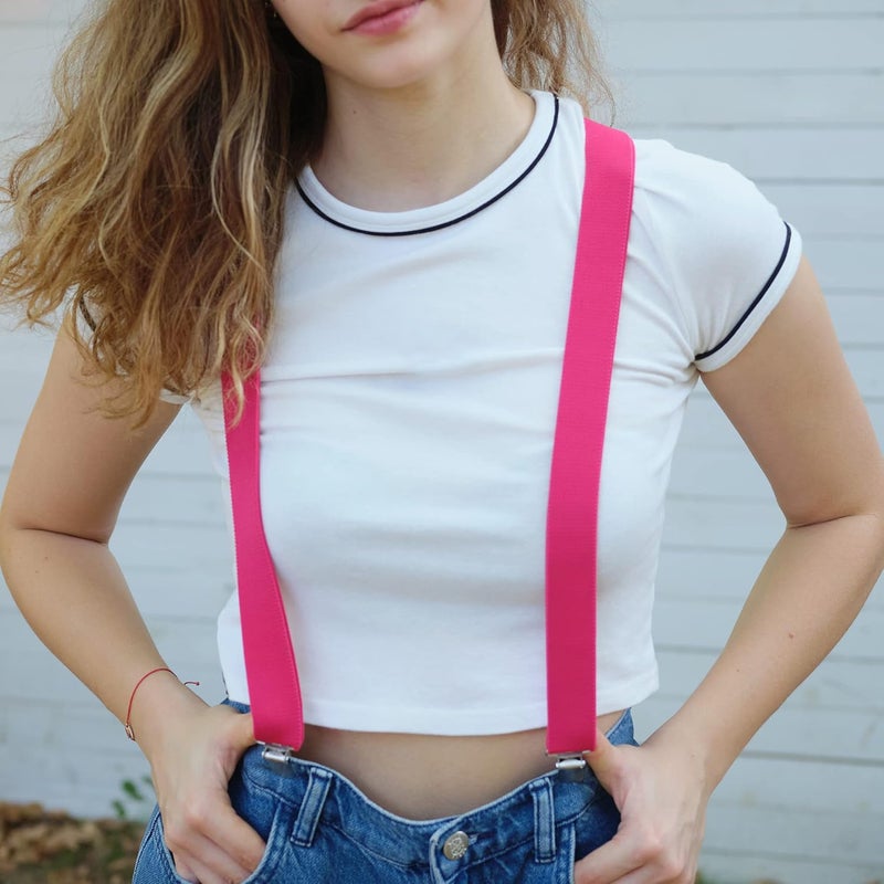Action Ward Store Women's Suspenders - 1" Width - Y Back 4 Clip Skinny Ladies Suspenders - Image 4
